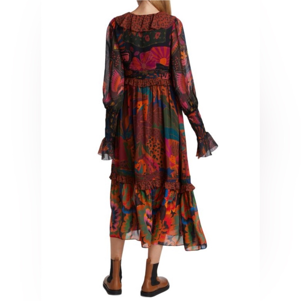 🌿 Farm Rio Lace-Up Leopard Jungle Midi Dress 🐆
Size XS | Sold Out Style - Picture 6 of 15